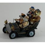 Small ceramic car with dogs