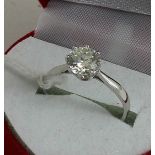 18ct white gold diamond solitaire ring 1.