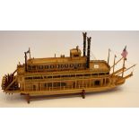 A scratch built model of the King of Mississippi Steam Boat