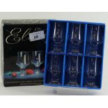 6 Liqueur glasses, boxed.