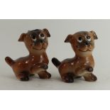 A Pair of Italian pottery novelty puppies