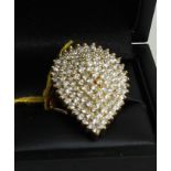 14ct yellow gold large diamond cluster ring 3.