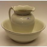 Large Victorian water jug and bowl