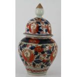 an Imari temple jar and cover