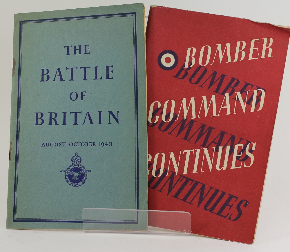 2 rare 1940s government pamphlets 'The Battle of Britain' & 'Bomber Command'