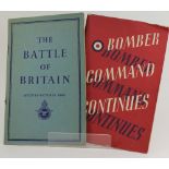 2 rare 1940s government pamphlets 'The Battle of Britain' & 'Bomber Command'