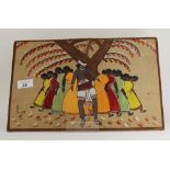 Small African painting on Silk