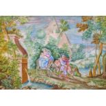 18th Century French School The Flight into Egypt, Watercolour on Vellum, Unframed, 7 25” x 10 25”