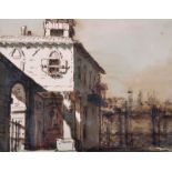 19th Century Italian School An Italian Fortification, Watercolour and Ink, Unframed, 6” x 7 75”, and