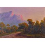 Edward Clark Churchill Mace (1863-1928) British “Evening”, Buttress of Table Mountain, from Kloof