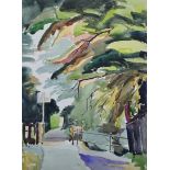 Olive Openshaw (act c 1930-1950) British “Kneller Walk”, Watercolour, Signed, and Inscribed and