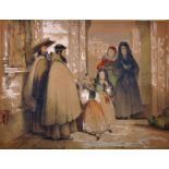 Attributed to John Frederick Lewis (1805-1876) British ‘Mendisant Friars’, Spanish Figures