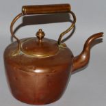 A SMALL VICTORIAN COPPER KETTLE.