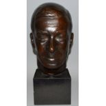 HARRY ROSIN 1936 (1897-1973) PENNSYLVANIA A GOOD BRONZE BUST OF GEORGE VI on a marble plinth. Bust