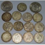 A QUANTITY OF SILVER COINS.