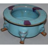 A CHINESE JUNYAO CERAMIC CENSER. 3in high & 6.5in diameter.