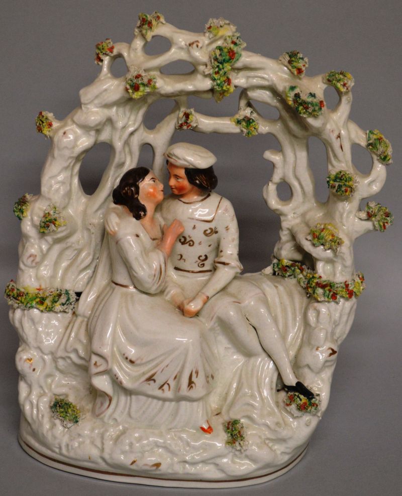 A STAFFORDSHIRE BOUGH GROUP “YOUNG LOVERS”. 10ins high.