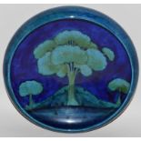 A GOOD MOORCROFT MOONLIT BLUE LANDSCAPE CIRCULAR BOWL, CIRCA. 1924. 10.25ins diameter.