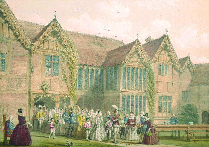 Joseph Nash (1808-1878) British. ‘Bramshill, Hants’, Lithograph in Colours, Inscribed title in - Image 6 of 16