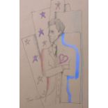 After Jean Cocteau (1889-1963) French. A Standing Figure, Mixed Media, bears a Signature, 10.25” x