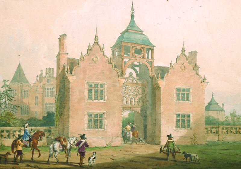 Joseph Nash (1808-1878) British. ‘Bramshill, Hants’, Lithograph in Colours, Inscribed title in - Image 5 of 16