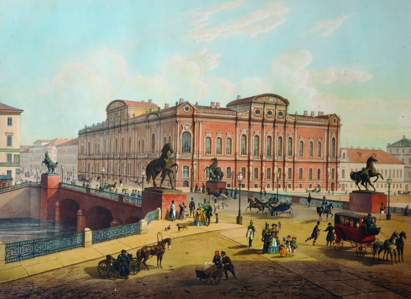 After J… Charlemagne (19th Century) Continental. “St Petersbourg”, A Street Scene with Elegant - Image 3 of 8