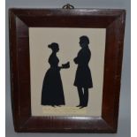 A FRAMED SILHOUETTE OF MARY ANNE BETTRIDGE AND MR J. BETTRIDGE JUN., Birmingham 21st Aug. 1838 10ins