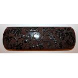 A GOOD QUALITY 19TH CENTURY ORIENTAL BLACK & RED CINNABAR LACQUER BOX, of rectangular form with