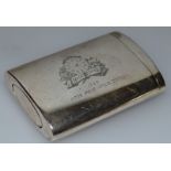 A GOLDSMITHS & SILVERSMITHS CO MILITARY MATCH HOLDER AND STRIKER Engraved “THE TIMES” 1926 ICTUS