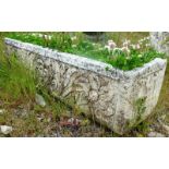 A RECONSTITUTED GARDEN TROUGH 3ft 4ins long.