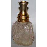 RENÉ LALIQUE (FRENCH 1860-1945) MOLINARD LE PROVENCAL ATOMISER, clear frosted glass with numerous