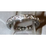 AN ASPREY’S DIAMOND FULL ETERNITY RING in 18ct white gold in an Asprey’s box.