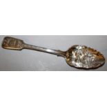 A WILLIAM IV FIDDLE PATTERN BERRY SPOON. London 1833 Maker: J.H.