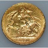 AN 1880 VICTORIAN YOUNG HEAD SOVEREIGN.