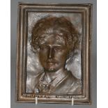 ALICE MAY CHAPLIN (1877-1892) Portrait plaque of Ignacy Paderewski, famous pianist. Signed and dated