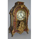 AN 18TH/19TH CENTURY FRENCH BOULLE BRACKET CLOCK for part restoration (top missing) 18ins high.