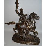 PIERRE JULES MENE (1810-1871) FRENCH “FAUCONNIER ARABE A CHEVAL” (CHASSE DU FALCON) Signed 29.5ins