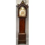 A GEORGE III MAHOGANY LONGCASE CLOCK, the movement by NORTHAN POCKLINGTON, eight day with silvered