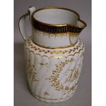 AN EARLY 19TH CENTURY CHAMBERLAINS WORCESTER DOCUMENTARY DATED JUG, gilded with initials FMD on a