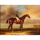 After John Frederick Herring (1795-1865) British. Horse and Jockey, Oil on Panel, 16” x 20”.