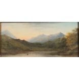 A… Denny (20th Century) British. A Mountainous River Landscape, Watercolour, Signed, 5.5” x 10.75”,