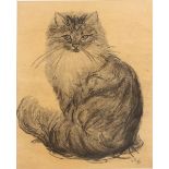 H… Poot (29th Century) Dutch. Study of a Cat, Pencil, Signed and Dated ’59, 10.5” x 8”.