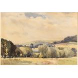 Jack Merriott (1901-1968) British. An Extensive Landscape, Watercolour, Signed, 10” x 13.75”.