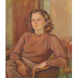 Hans Rudolph Rippmann (1896-1971) Swiss. Portrait of a Seated Lady, Oil on Canvas, Signed and Dated