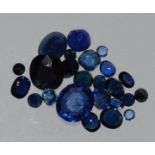 A COLLECTION OF LOOSE SAPPHIRES, approx. 14cts in total, to include a stone of approx. 2.75ct.