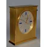 A CONCORDE ELECTRIC BRASS MANTLE CLOCK, engraved "Presented ..... to Lewis L. Salton 1967-1972" etc.