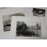 [ETCHINGS] folder of misc. works after Herbert Dicksee, Seymour Haden et alia. (Q)