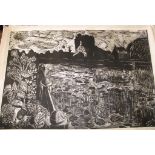 MAY (Denis) Meon Valley Images, 4 large linocuts, signed, numbered & titled in pencil, 24 x 36ins,