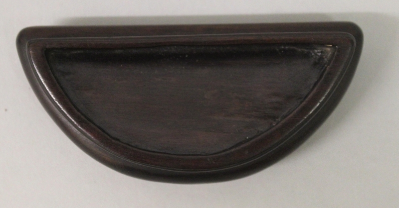 A CHINESE IVORY WRIST REST, together with a fitted wood stand, the interior carved in high relief - Image 5 of 6
