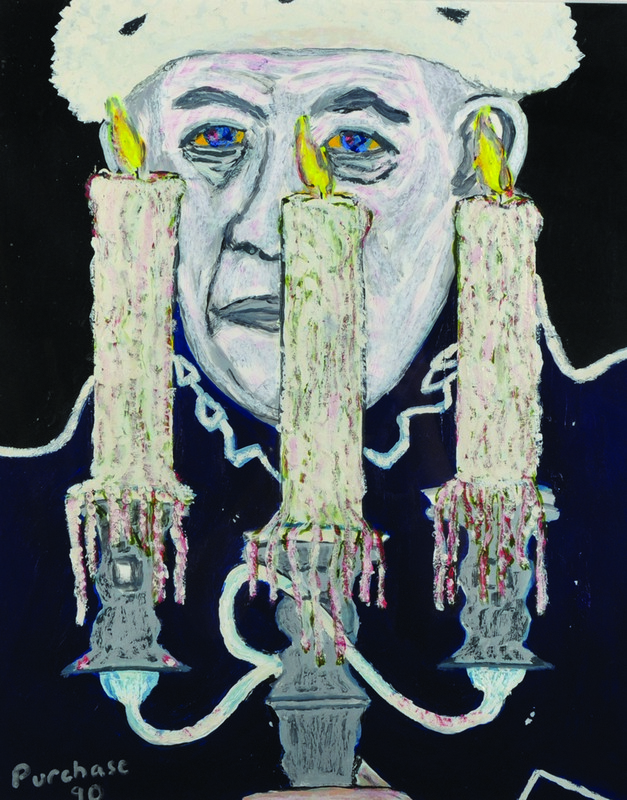 Bruce Purchase (1938-2008) New Zealand. 'Ian McKellan as Richard 111', Study of Three Candles,